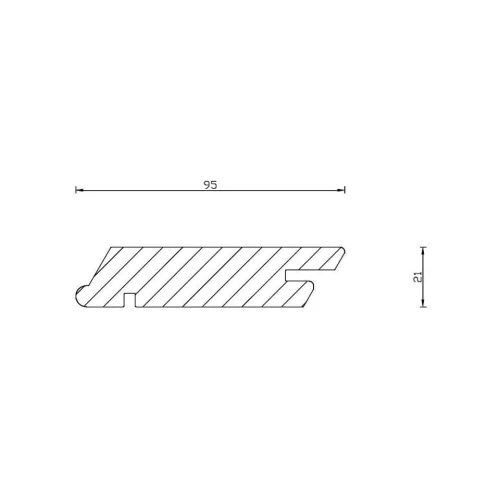 Modrzew Syberyjski Romb Tiga 21x95 mm