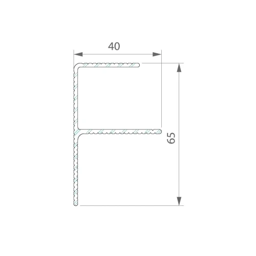 TWINSON profil F 40x65x6000 mm