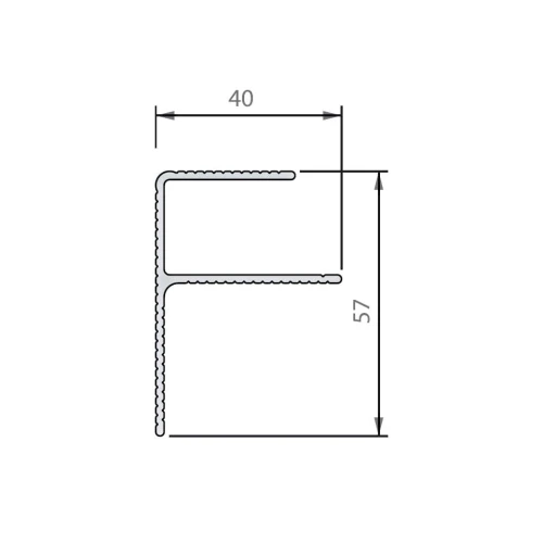 TWINSON Massive profil F 40x57 mm