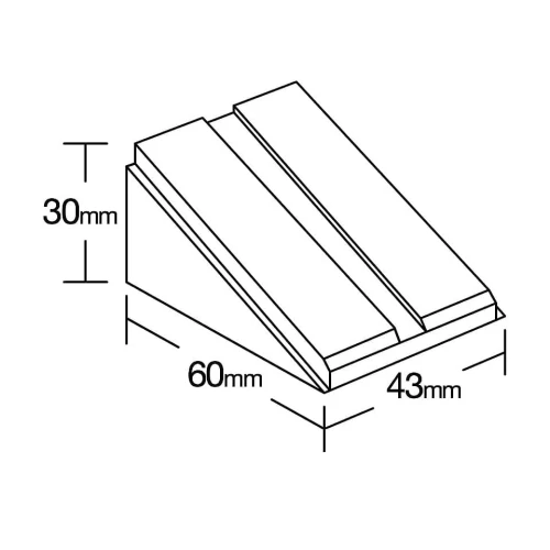 KLIN GÓRNY CZARNY 30 × 43 × 60 mm