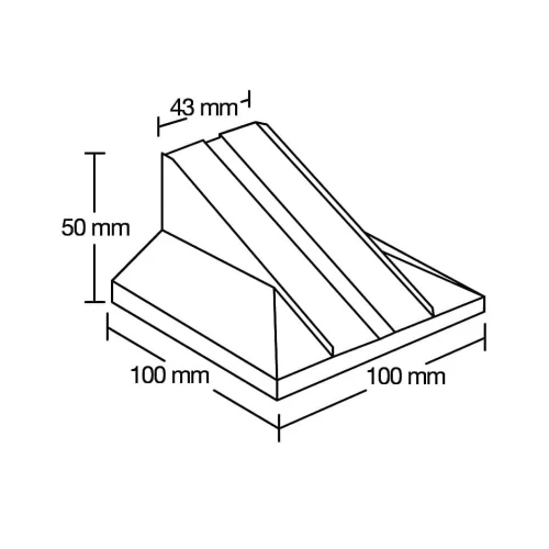 Stopka dolna czarna 50x43x100 mm
