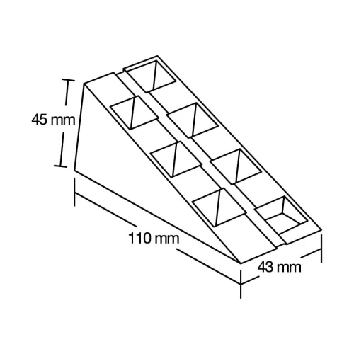 Klin górny zielony 45x43x110 mm