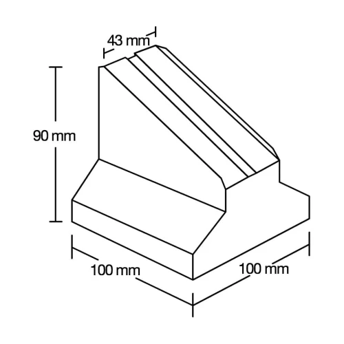 Stopka szara 90x43x100 mm