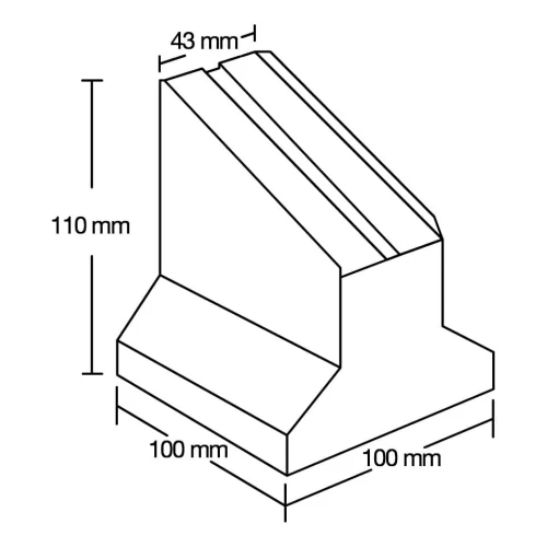Stopka brązowa 110x43x100 mm