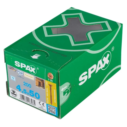 Spax wkręt fasadowy 4,5x50 stare złoto - 200 szt.
