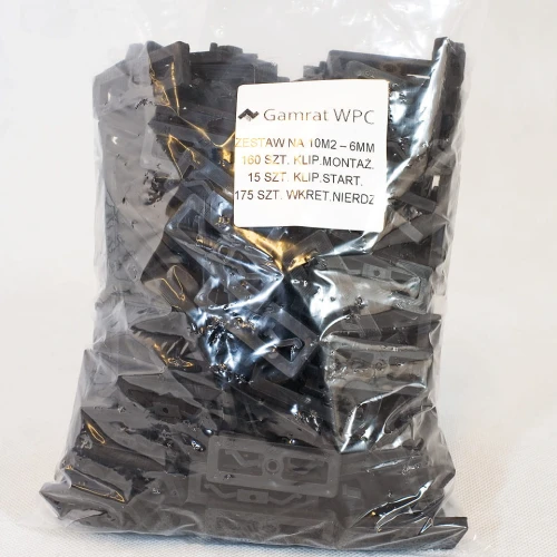 Gamrat łącznik PVC komplet z wkrętami i łącznikami startowymi