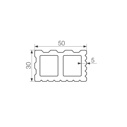Gamrat legar PVC 30x50x3000 mm