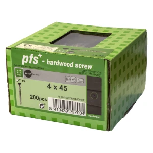 Wkręt fasadowy uniwersalny 4x45 czarna główka 200 szt.