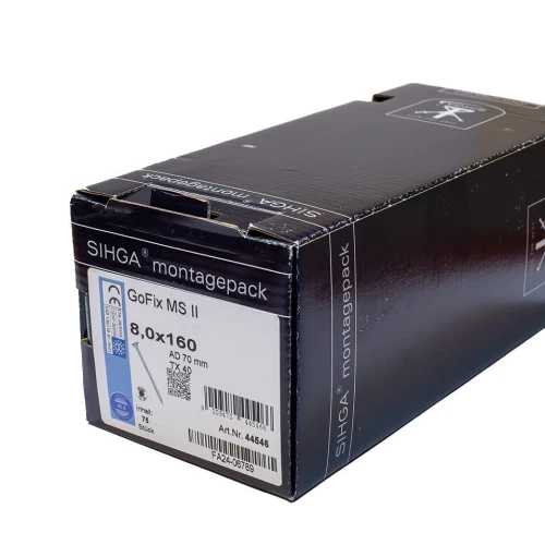 SIHGA Wkręt konstrukcyjny GoFIX MSII  8,0x160mm 75 szt.