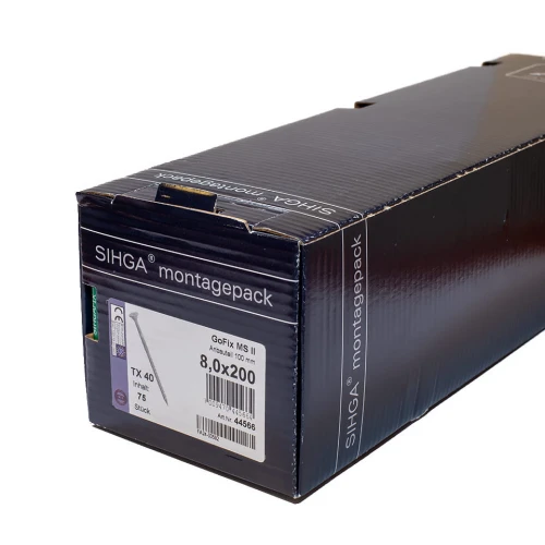 SIHGA Wkręt konstrukcyjny GoFIX MSII  8,0x200mm 75 szt.