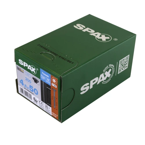 SPAX wkręt fasadowy 4,5x50 czarny 200 szt.