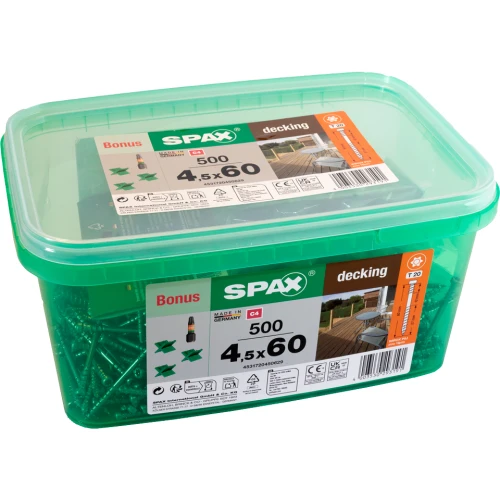 Spax wkręt tarasowy 4,5x60 - 500 szt.