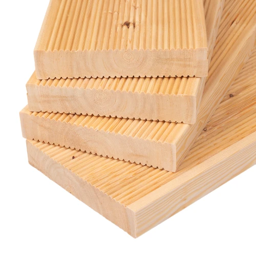 Deski tarasowe z modrzewia syberyjskiego 27x142 mm ryflowane
