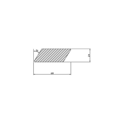 Elewacja modrzew romb 24x68 mm