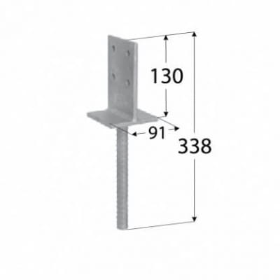 Kotwa w beton wpuszczana 9x9 mm