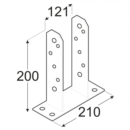 Kotwa na beton _U_ 12x12 mm