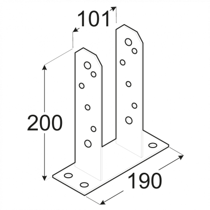 Kotwa na beton _U_ 100x100 mm